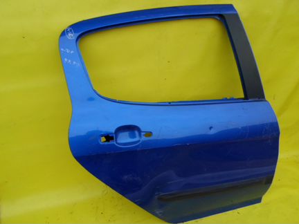 Дверь задняя правая Пежо 308 синяя A-386