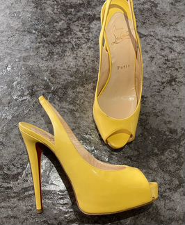 Туфли Christian Louboutin оригинал желтые лаковые
