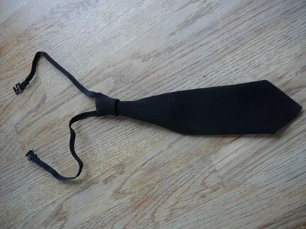 Галстук детский на резинке чёрный