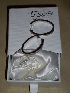 Серебряные серьги Ti Sento с куб. циркониями