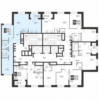 3-к квартира, 78.1 м², 22/29 эт.