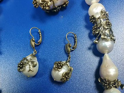 Набор барочный натуральный жемчуг