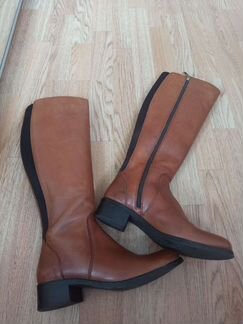 Сапоги кожаные демисезонные