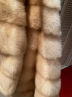 Шуба норковая бежевая