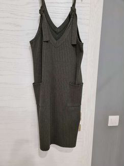 Сарафан вязаный цвета хаки р s