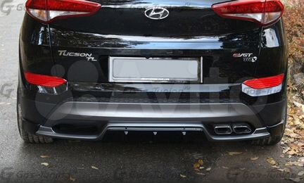 Накладка заднего бампера на Hyundai Tucson
