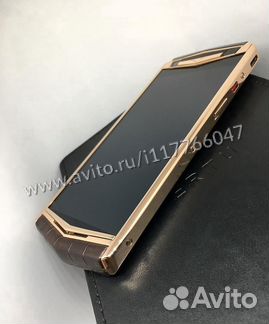 Vertu Aster P Gold Brown Alligator