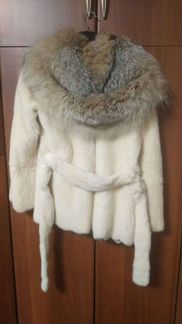 Шуба норковая с капюшоном 44-46