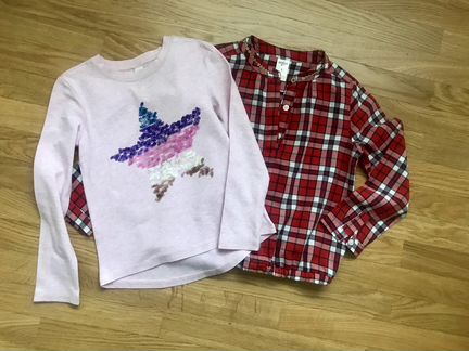 Комплект вещей на 5 лет: лонг, рубашка и брюки