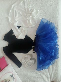 Гимнастич. купальник для девочки, балетки, юбка 15