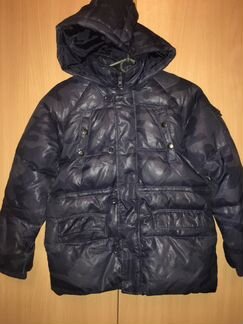 Пуховик синий на мальчика Fututino