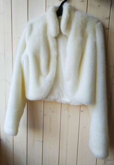 Шубка на свадьбу айвори, искусственная