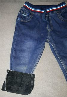 Теплые джинсы на флисе