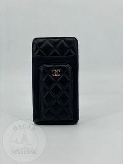 Женская кожаная мини сумочка Chanel Шанель черная