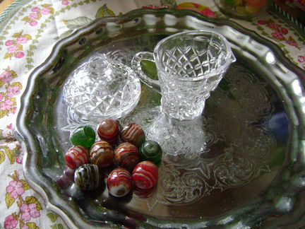 Соусник-молочник, хрусталь Чехословакия