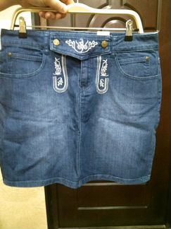 Джинсовая юбка новая р.52