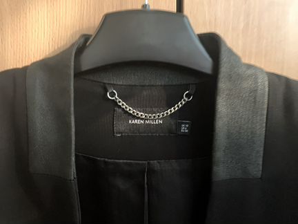 Чёрный пиджак Karen Millen, с нюансом, р44