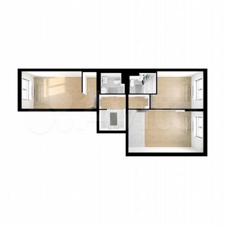 2-к квартира, 68.2 м², 13/17 эт.
