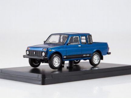 Ваз 2329 пикап, синий 1:43