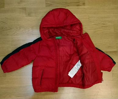 Комплект пуховик Benetton и полукомбинезон, р. 82+