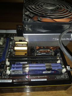 Комплект core2duo E8400+материнка+память 4гб+кулер
