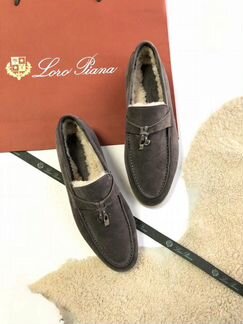 Loro Piana зимние лоферы с мехом
