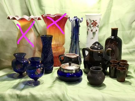 Вазы/посуда/стекло/керамика/СССР