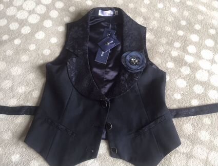 Новая школьная синяя жилетка Born 146 см