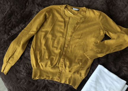 Кардиган 42, Xs горчичный