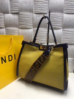 Новая женская сумка Fendi Peekaboo жёлтая