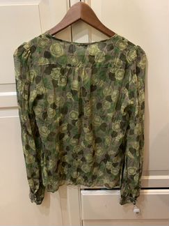 Блузка рубашка зелёная Benetton