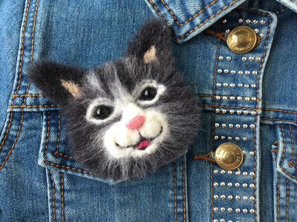 Броши ручной работы из шерсти