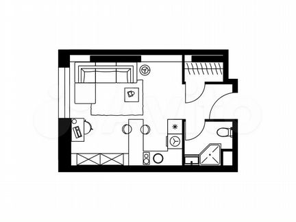 Апартаменты-студия, 30 м², 2/33 эт.