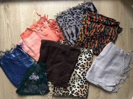 Платок под шею, шарф, палантин женский