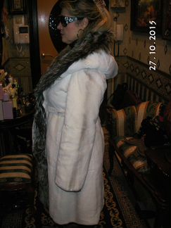 Шуба из стриженного бобра