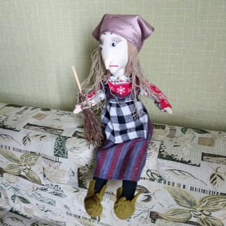 Текстильная кукла Баба-Яга ручной работы