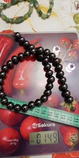 Бусы гематит винтаж СССР