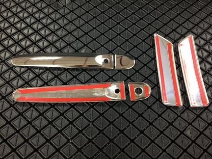 Хром накладки на ручки дверей для Nissan Juke