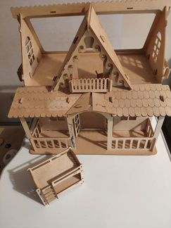 Деревянный конструктор Домик кукольный