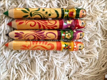 Карандаши и ручки расписные