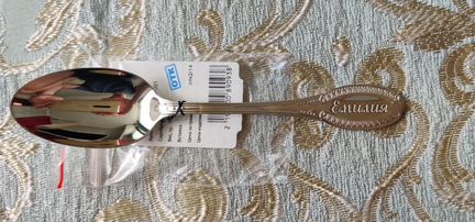 Ложка серебряная чайная новая с Вашей гравировкой