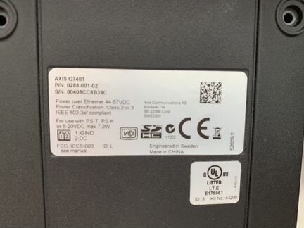 Видеокодер axis Q7401