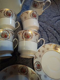 Сервиз чайно-кофейный Германия винтаж Happy King O