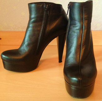 Кожанные ботильоны