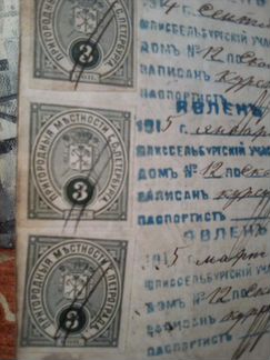 Паспорт империи российской 1913года