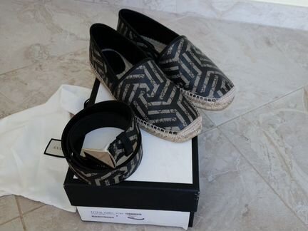 Эспадрильи и ремень gucci