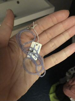 Бусы сапфирин, розовый турмалин